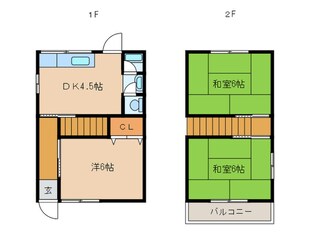 福田町貸家の物件間取画像